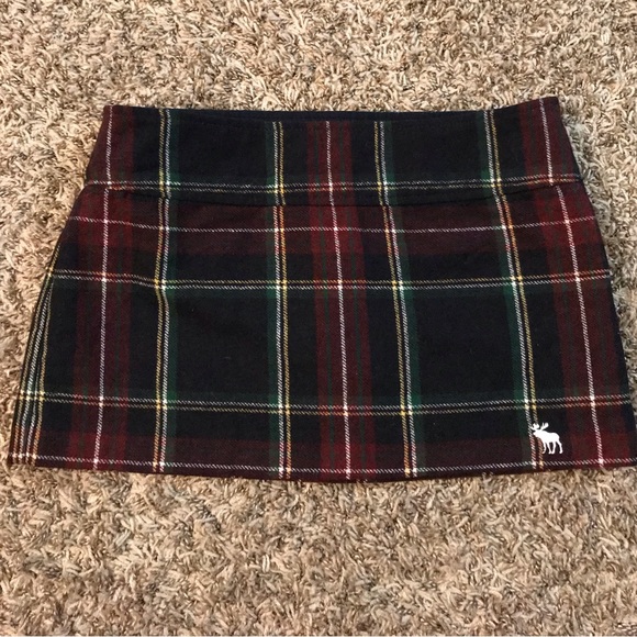 Vintage Y2K Abercrombie and Fitch wool blend plaid mini skirt - Picture 2 of 10